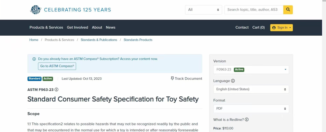 Attention! The American Toy Safety Standard ASTM F963 2023 has been ...